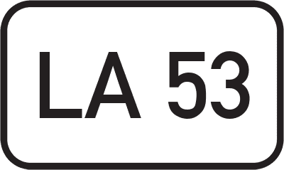 Straßenschild Landesstraße LA 53