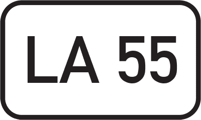 Straßenschild Landesstraße LA 55