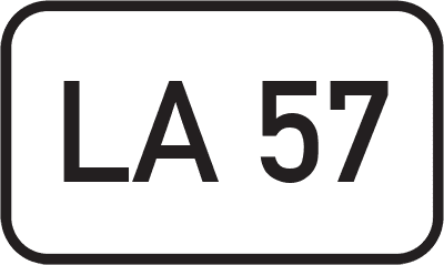 Straßenschild Landesstraße LA 57
