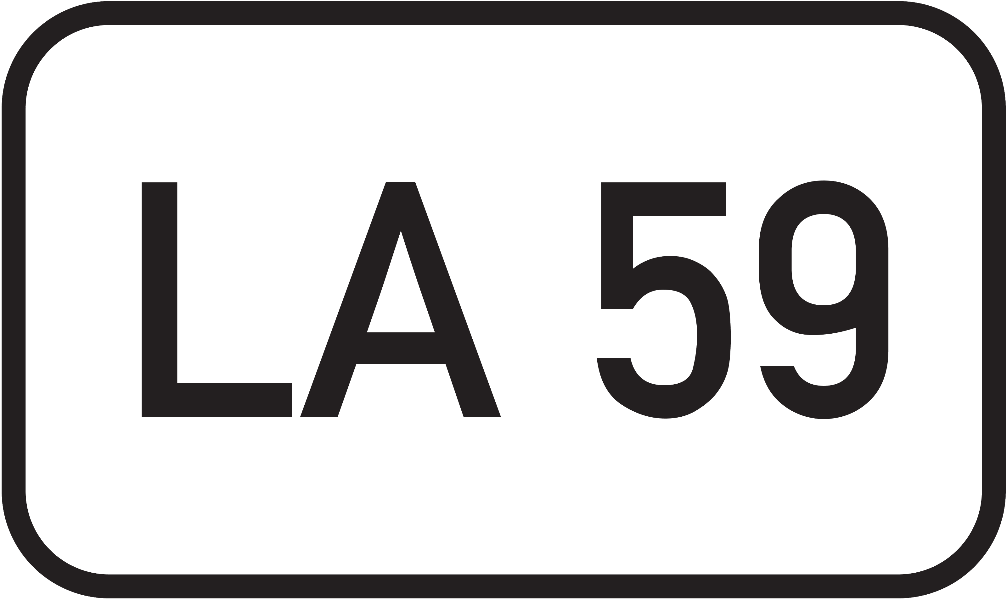 Straßenschild Landesstraße LA 59