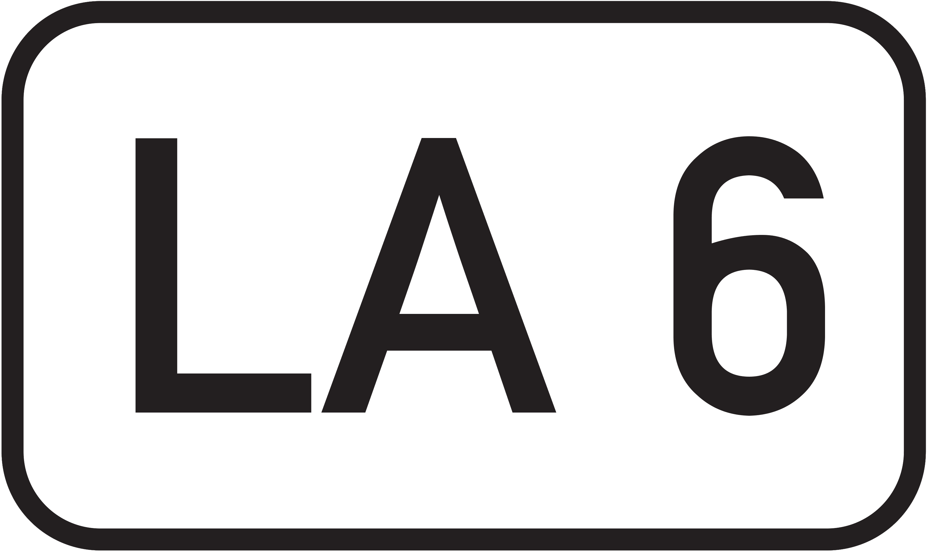 Straßenschild Landesstraße LA 6