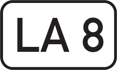 Straßenschild Landesstraße LA 8