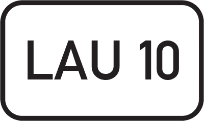 Straßenschild Landesstraße LAU 10