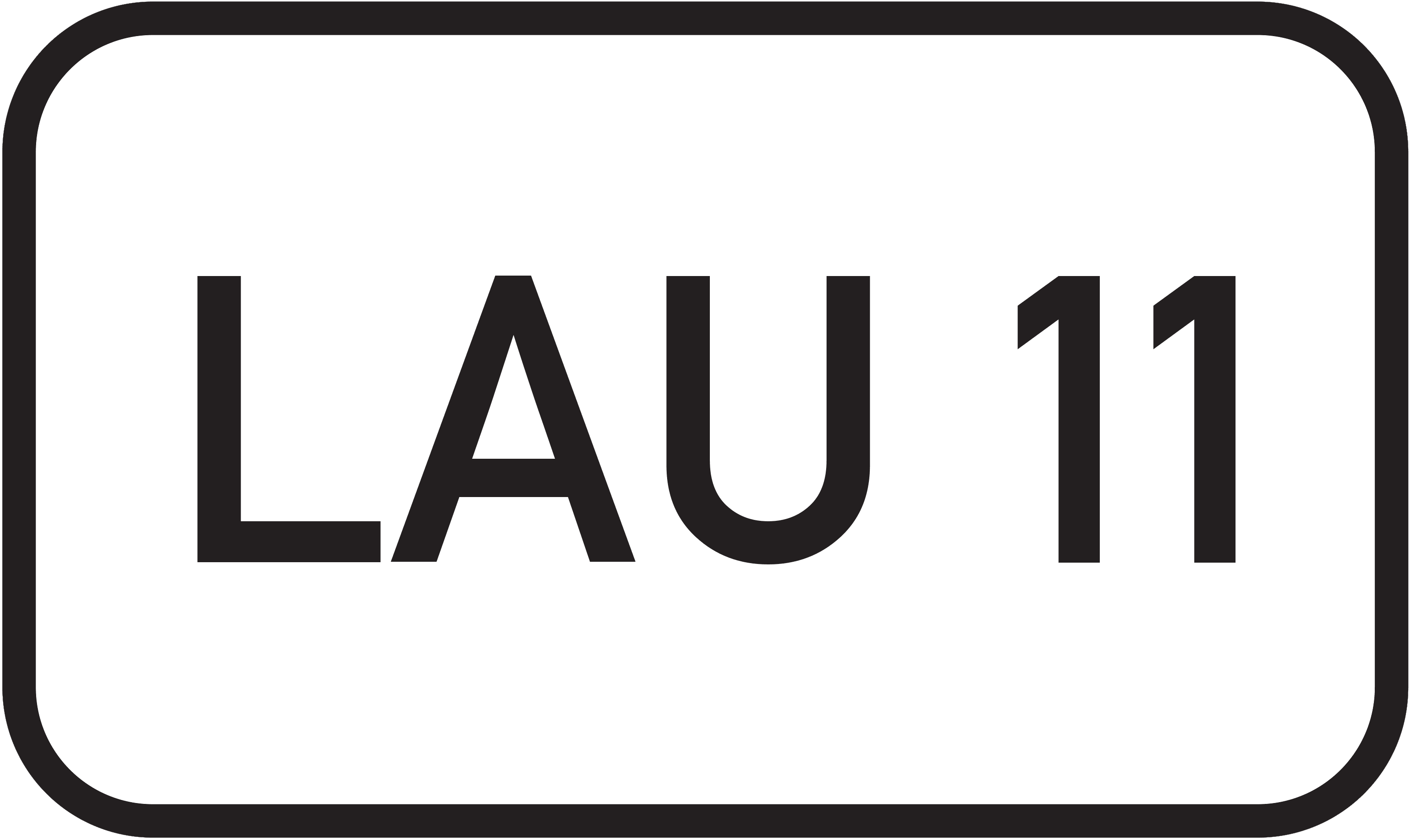 Straßenschild Landesstraße LAU 11