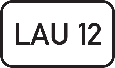 Straßenschild Landesstraße LAU 12