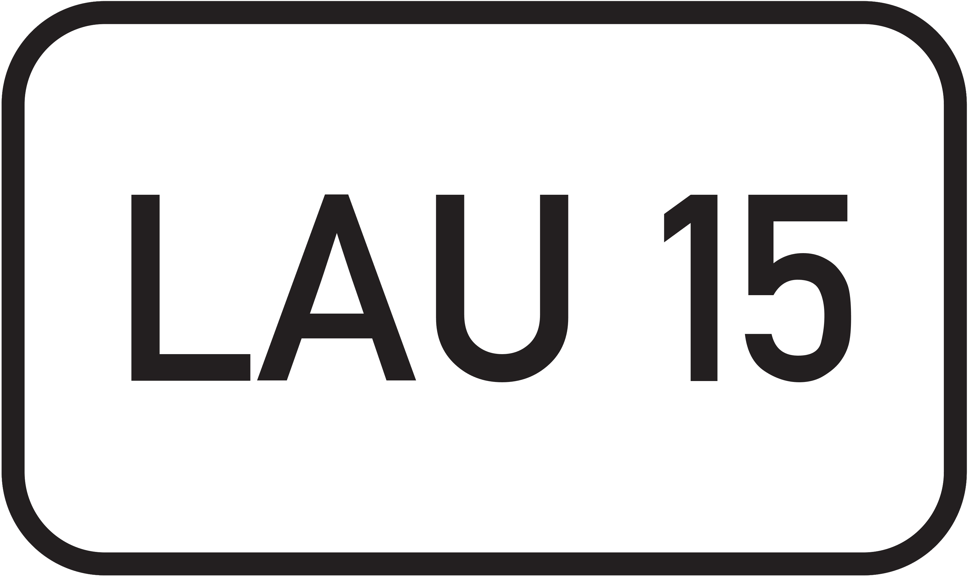 Straßenschild Landesstraße LAU 15