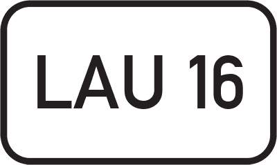 Straßenschild Landesstraße LAU 16