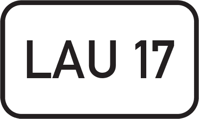 Straßenschild Landesstraße LAU 17