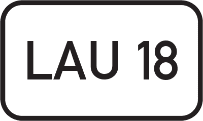 Straßenschild Landesstraße LAU 18
