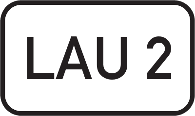 Straßenschild Landesstraße LAU 2