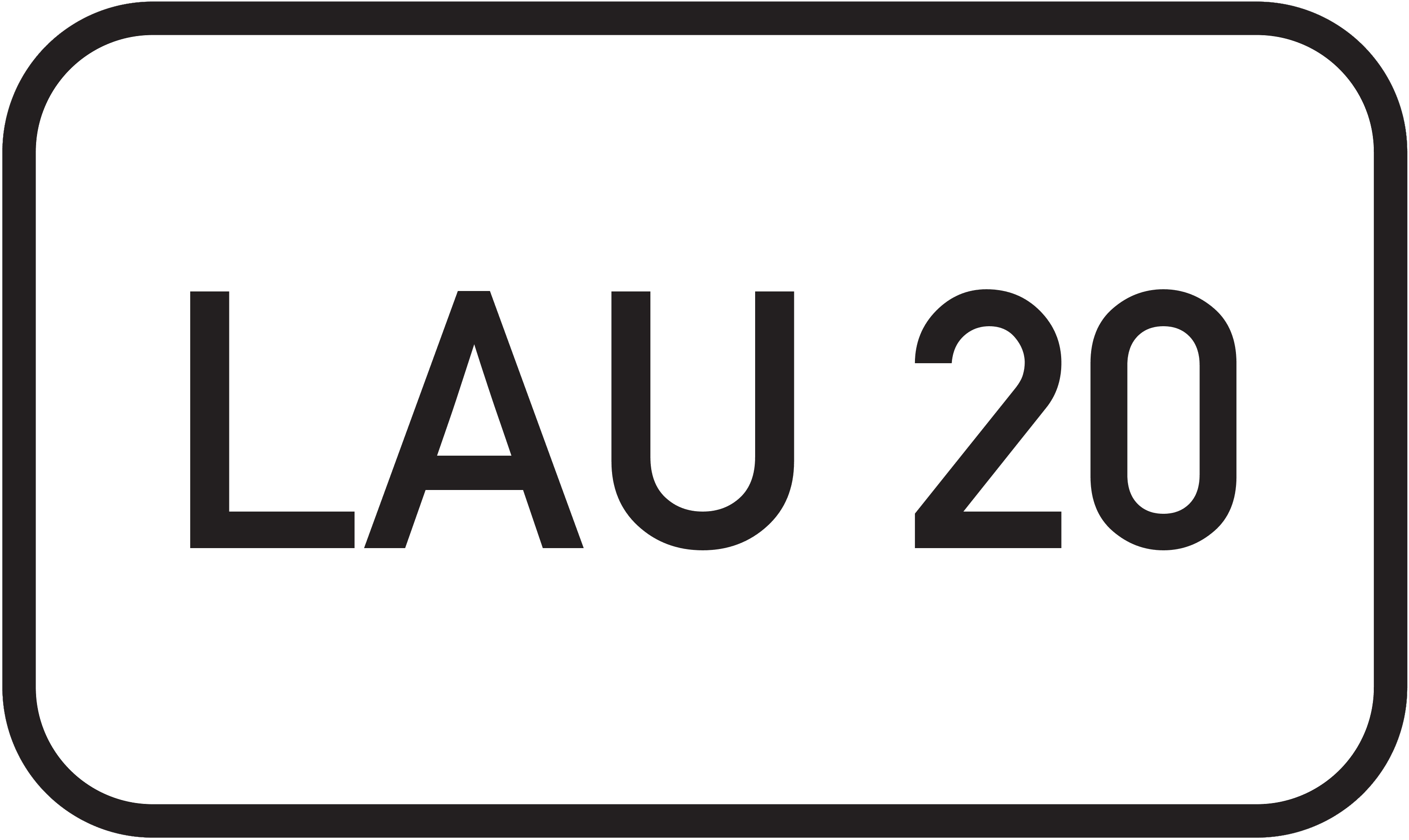 Straßenschild Landesstraße LAU 20