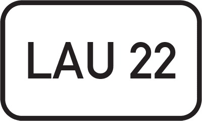 Straßenschild Landesstraße LAU 22