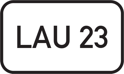 Straßenschild Landesstraße LAU 23