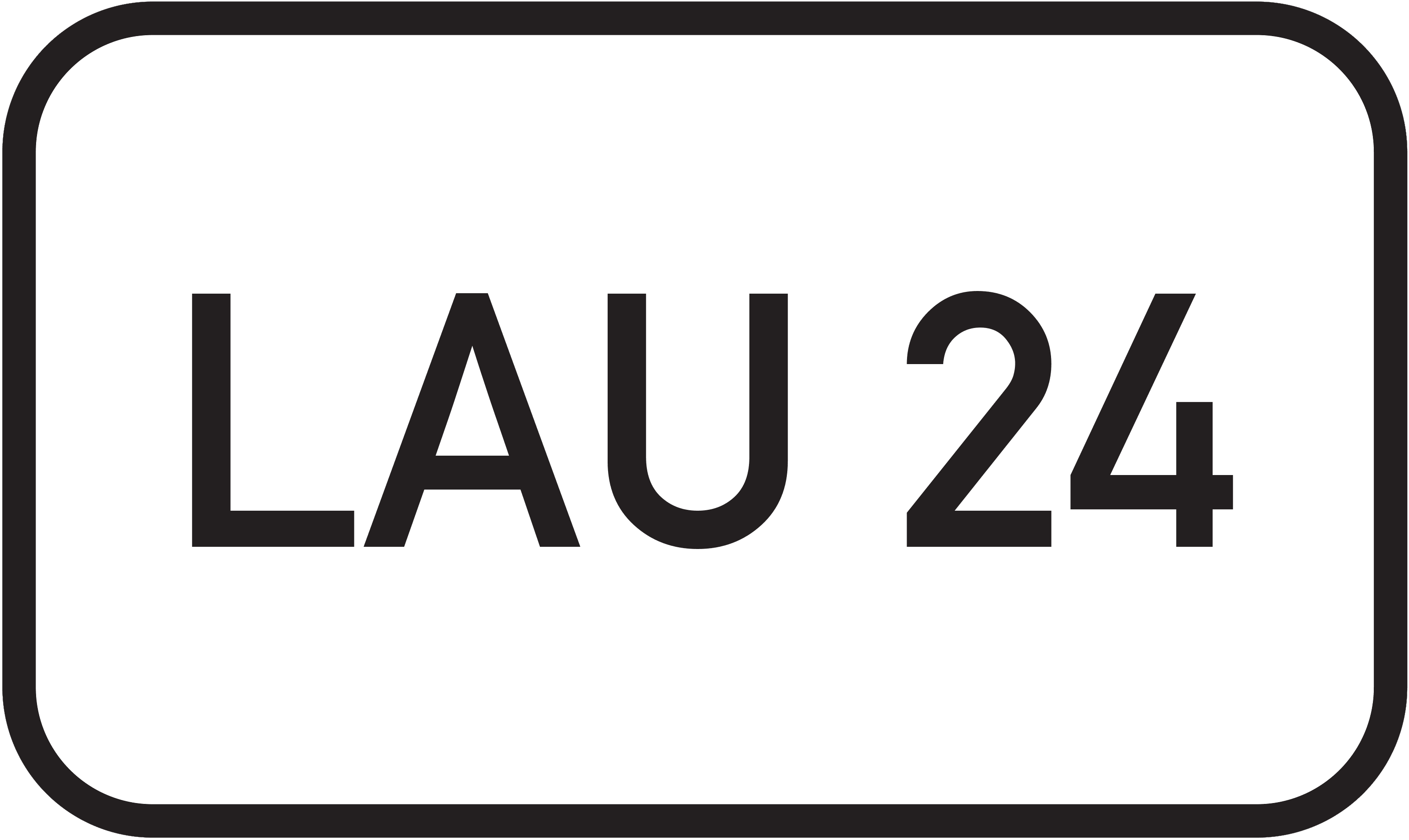 Straßenschild Landesstraße LAU 24