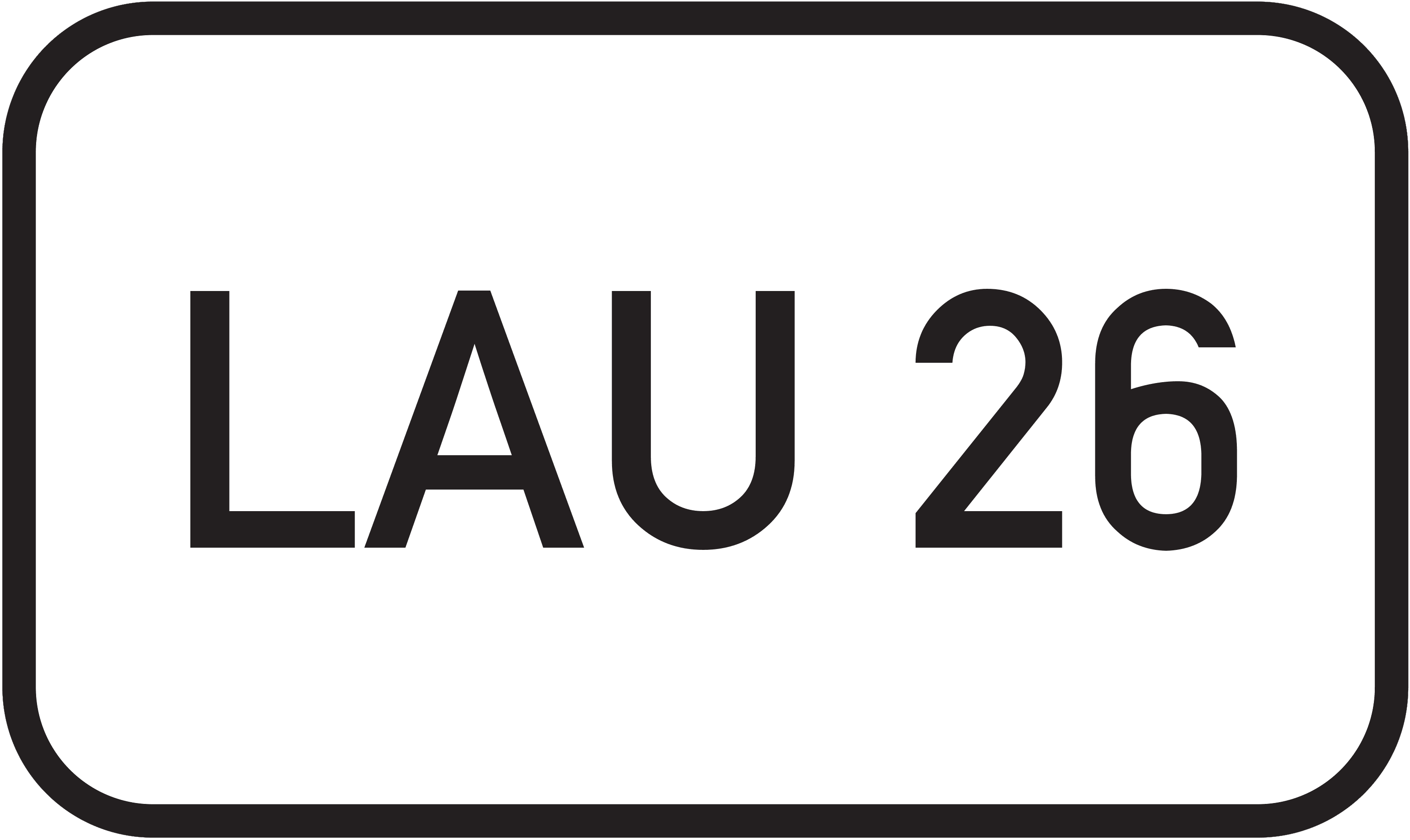 Straßenschild Landesstraße LAU 26