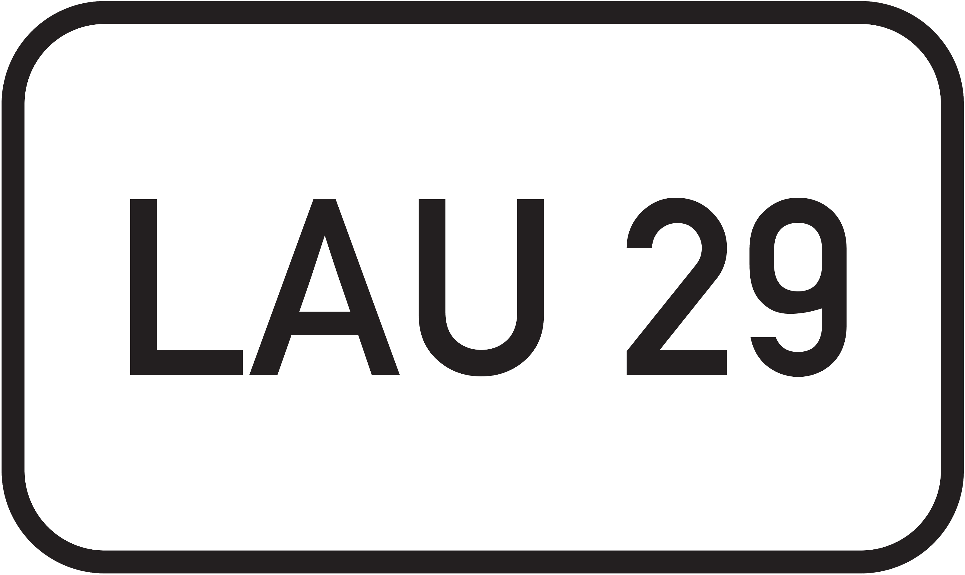 Straßenschild Landesstraße LAU 29