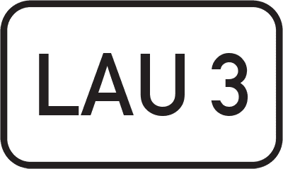Straßenschild Landesstraße LAU 3
