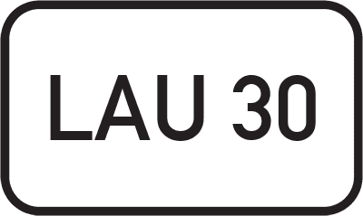 Straßenschild Landesstraße LAU 30