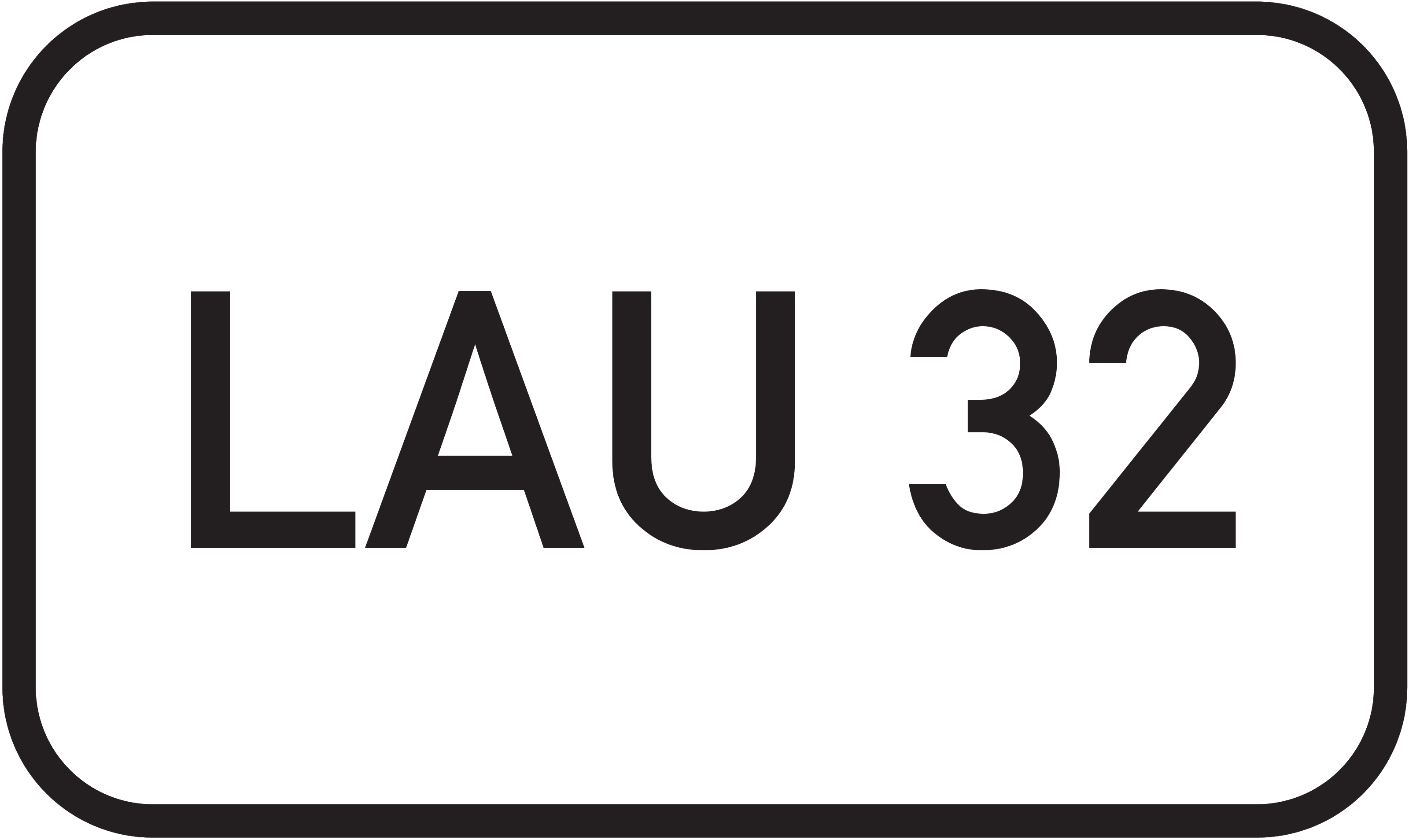 Straßenschild Landesstraße LAU 32