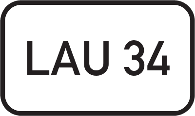 Straßenschild Landesstraße LAU 34