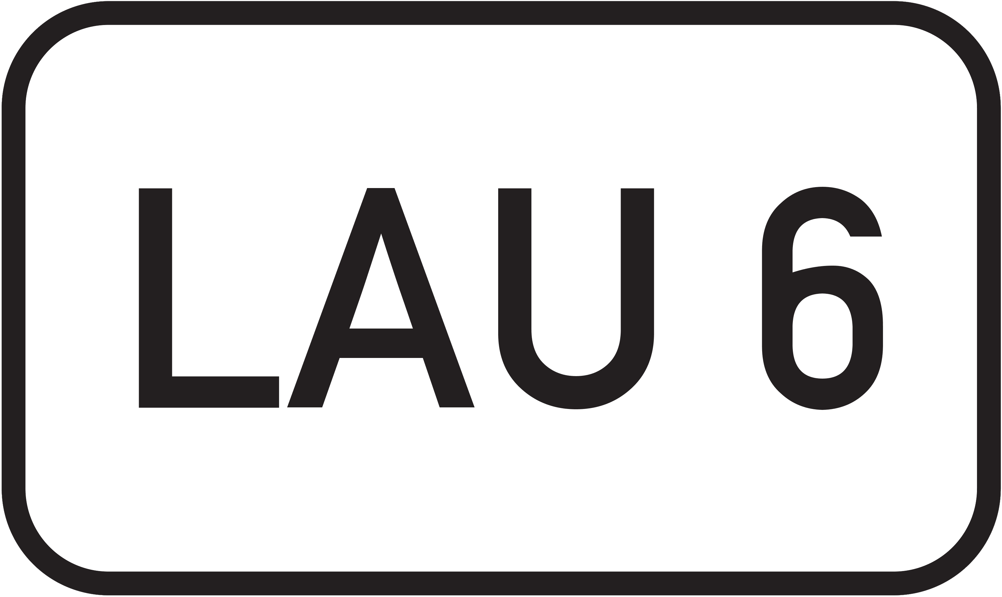 Straßenschild Landesstraße LAU 6