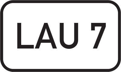 Straßenschild Landesstraße LAU 7
