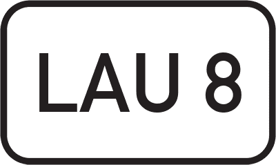 Straßenschild Landesstraße LAU 8