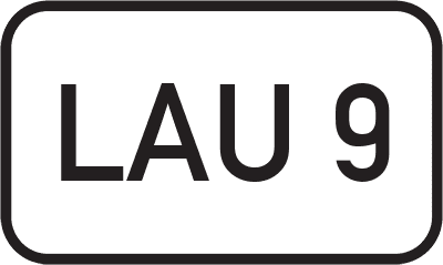 Straßenschild Landesstraße LAU 9