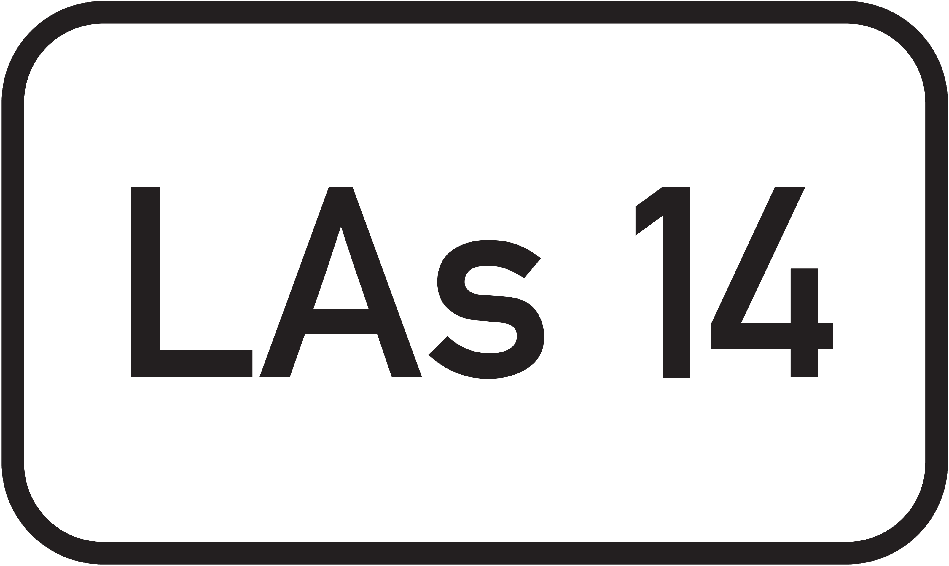 Straßenschild Landesstraße LAs 14