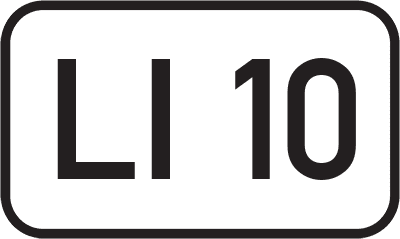 Straßenschild Landesstraße LI 10