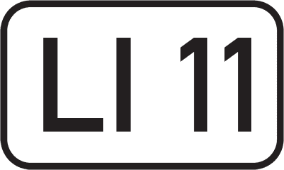 Straßenschild Landesstraße LI 11