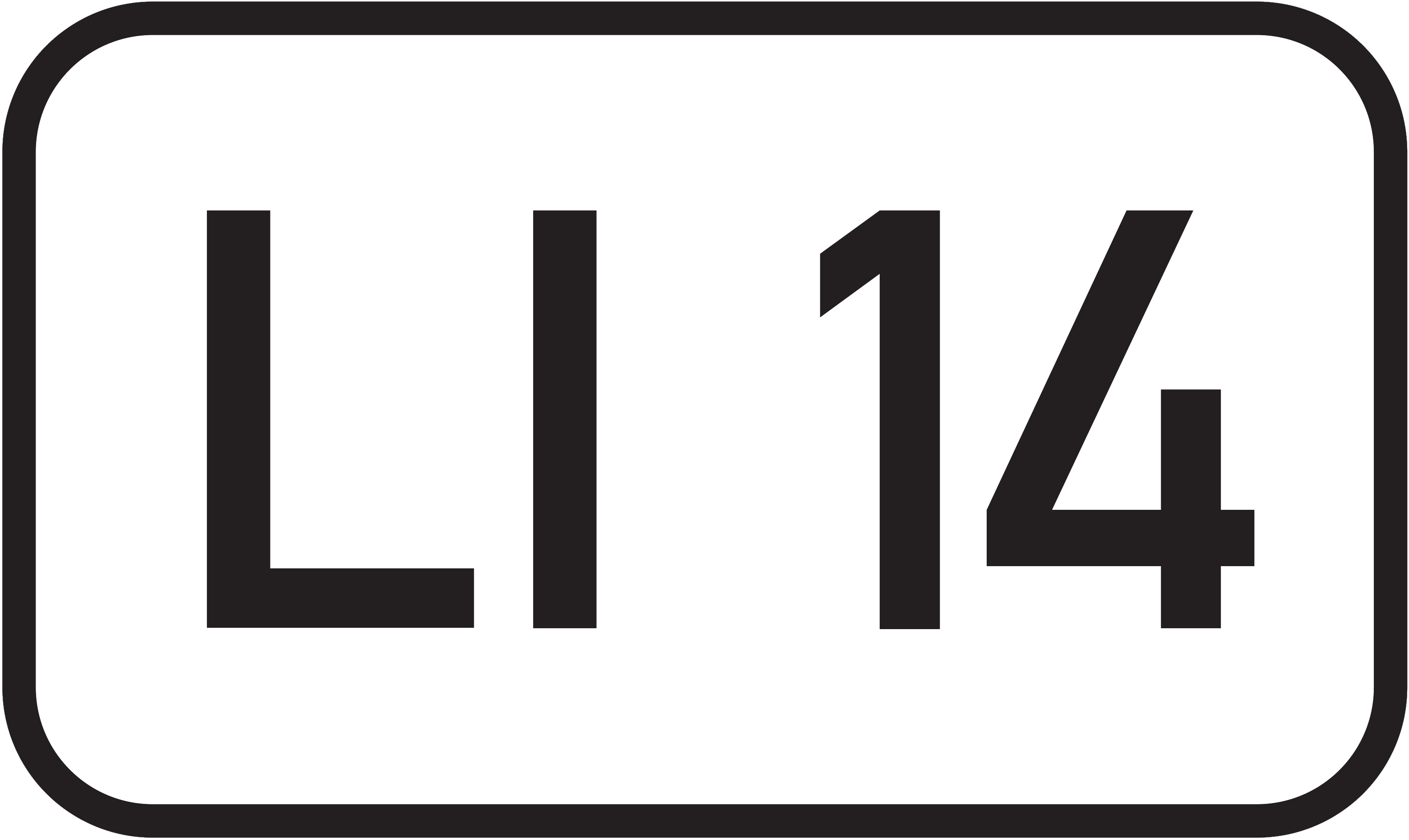 Straßenschild Landesstraße LI 14
