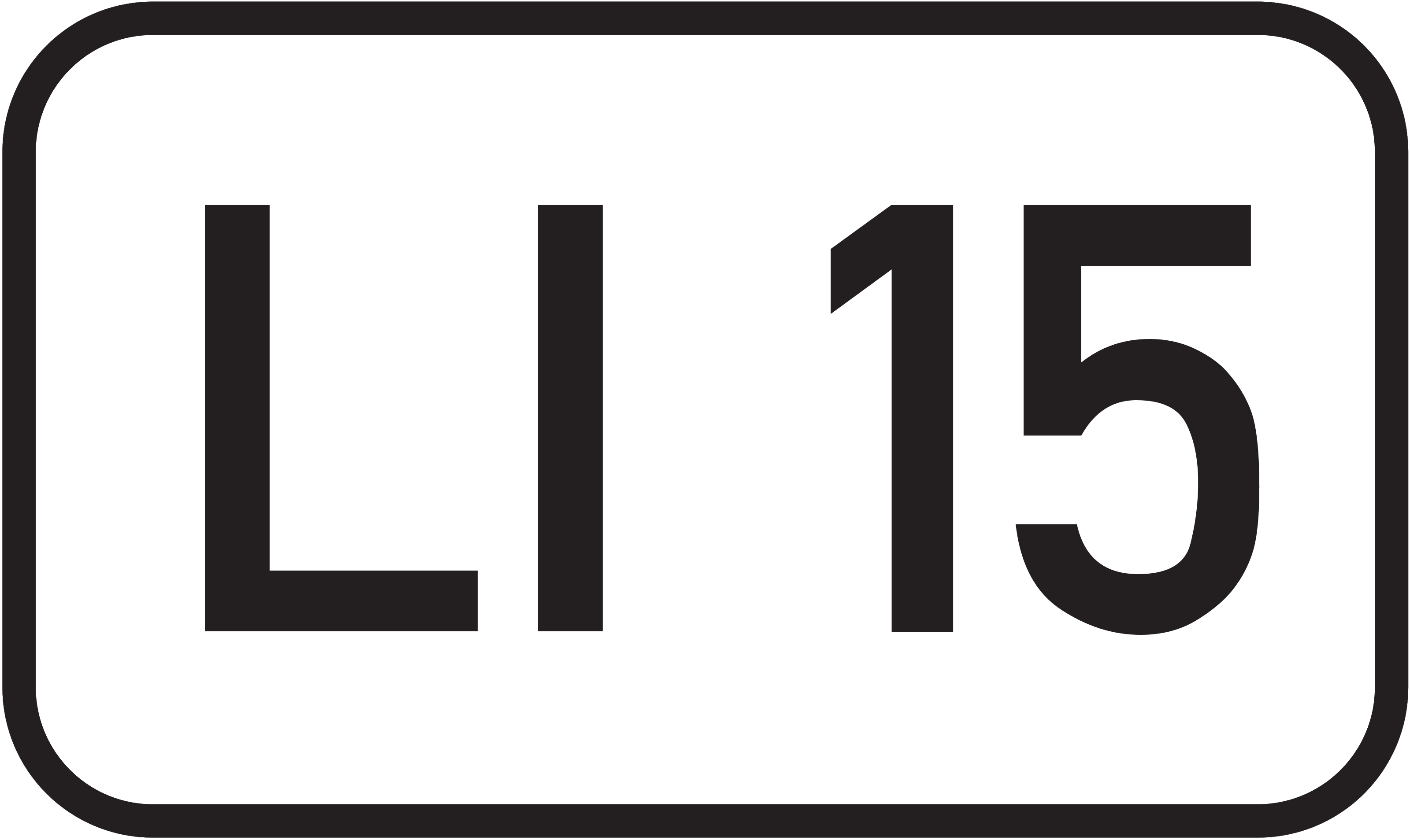 Straßenschild Landesstraße LI 15