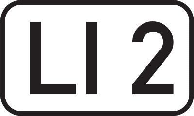 Straßenschild Landesstraße LI 2