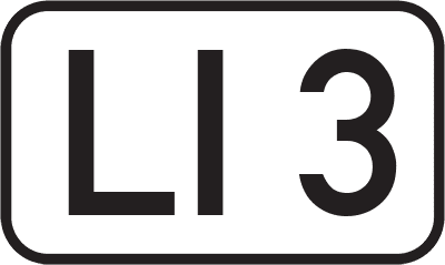 Straßenschild Landesstraße LI 3