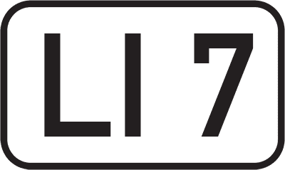Straßenschild Landesstraße LI 7
