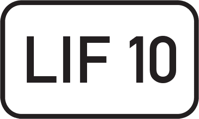 Straßenschild Landesstraße LIF 10