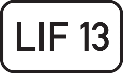 Straßenschild Landesstraße LIF 13