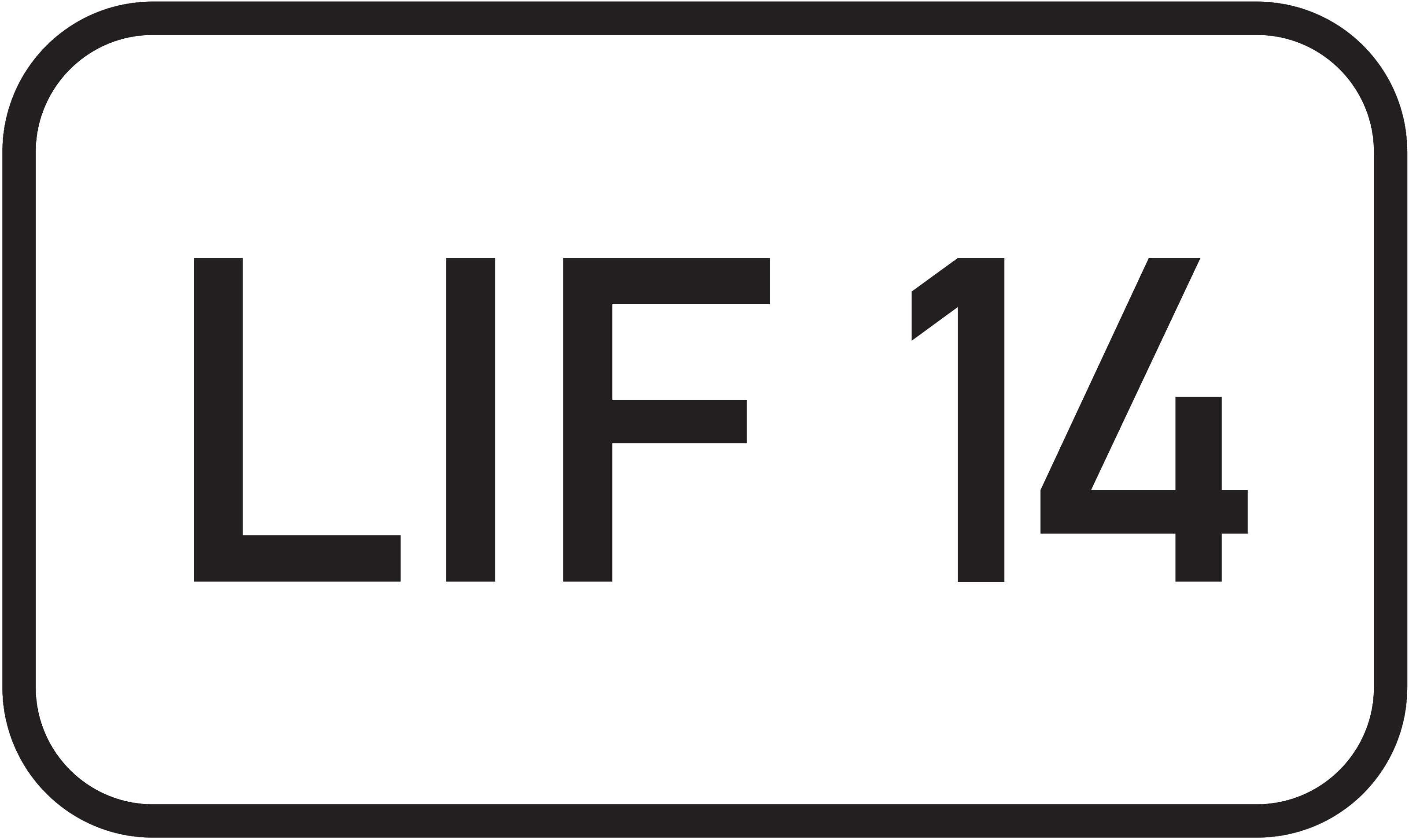 Straßenschild Landesstraße LIF 14
