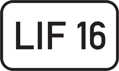 Straßenschild Landesstraße LIF 16