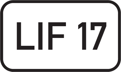 Straßenschild Landesstraße LIF 17