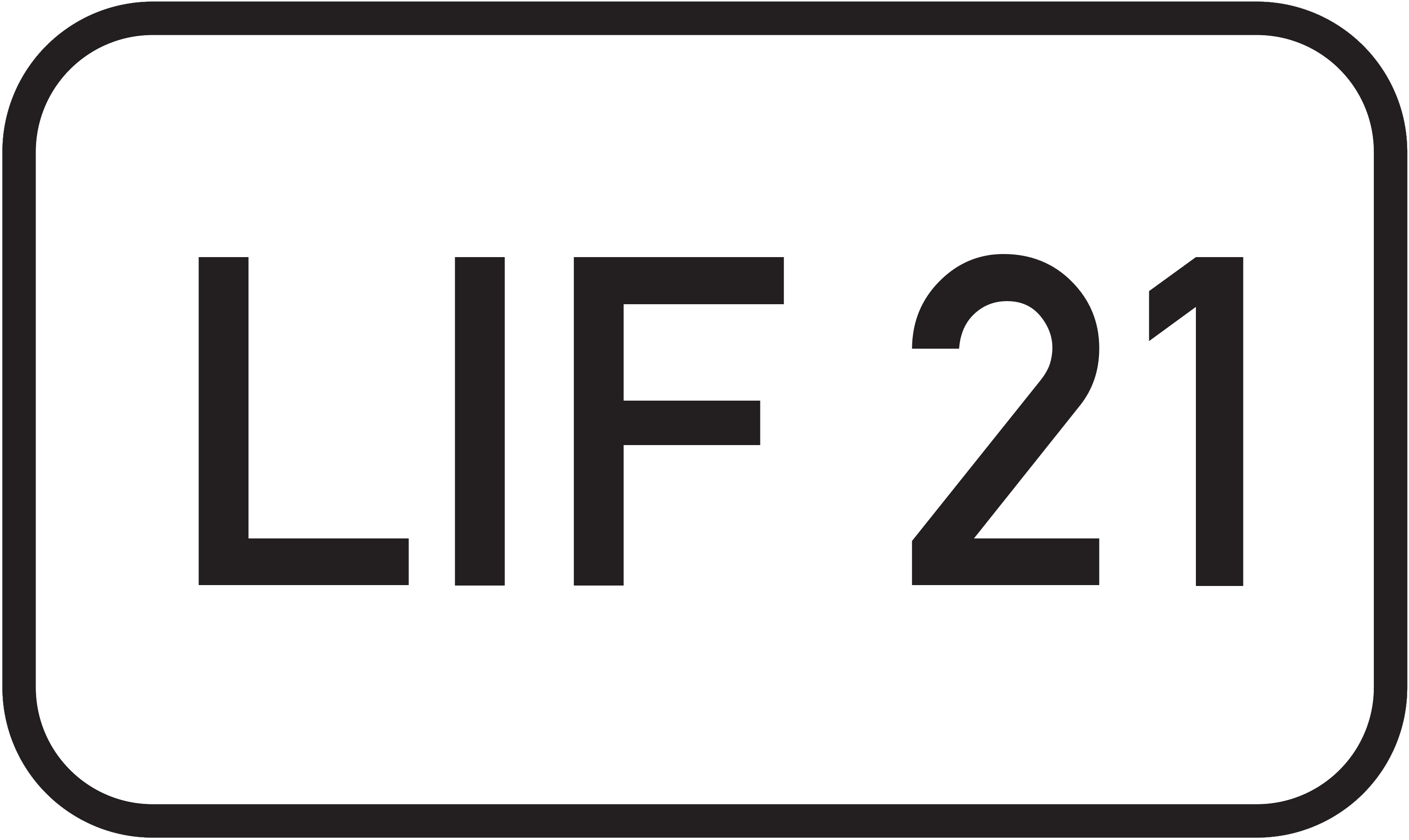 Straßenschild Landesstraße LIF 21