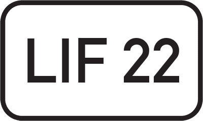 Straßenschild Landesstraße LIF 22