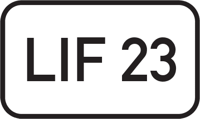 Straßenschild Landesstraße LIF 23
