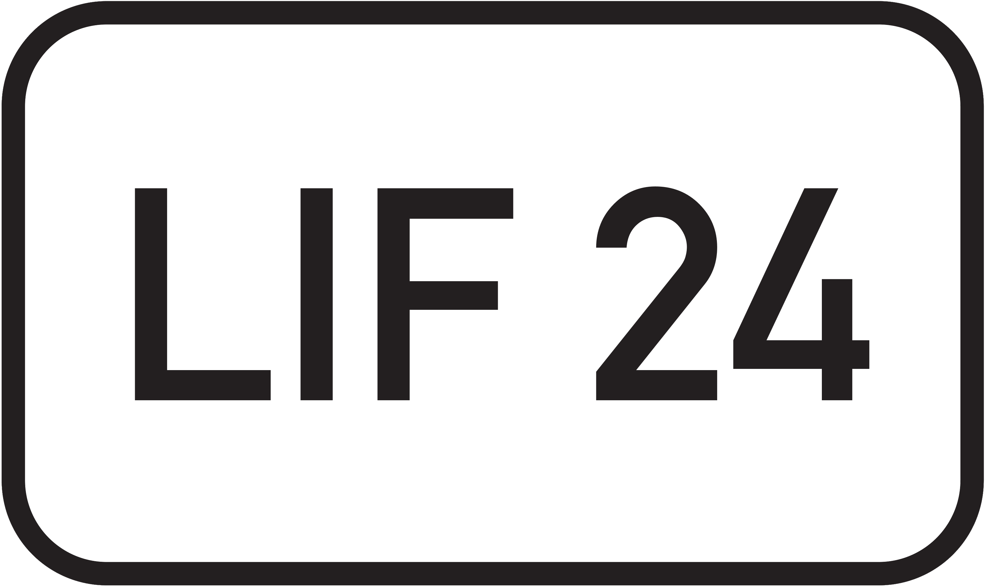 Straßenschild Landesstraße LIF 24