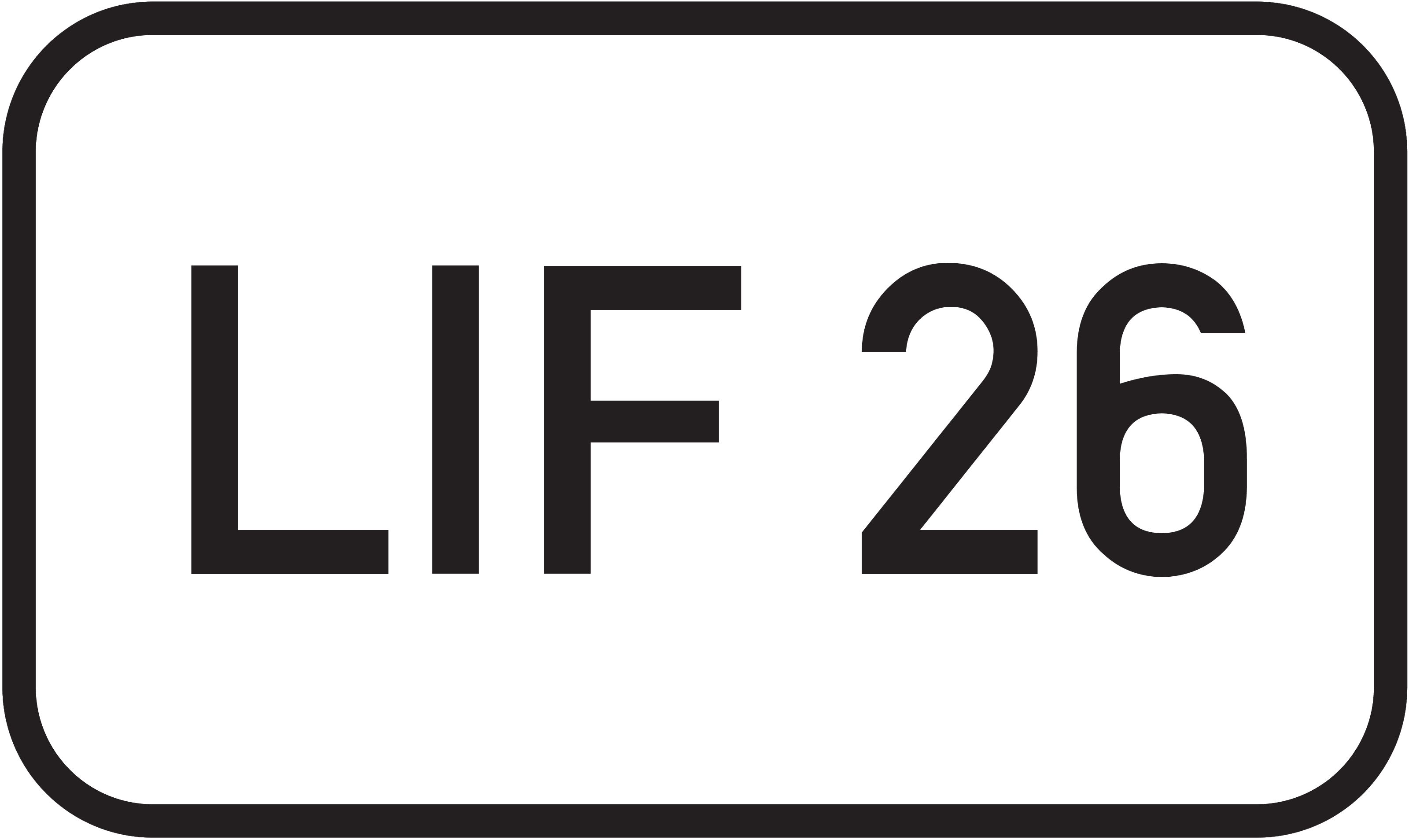 Straßenschild Landesstraße LIF 26