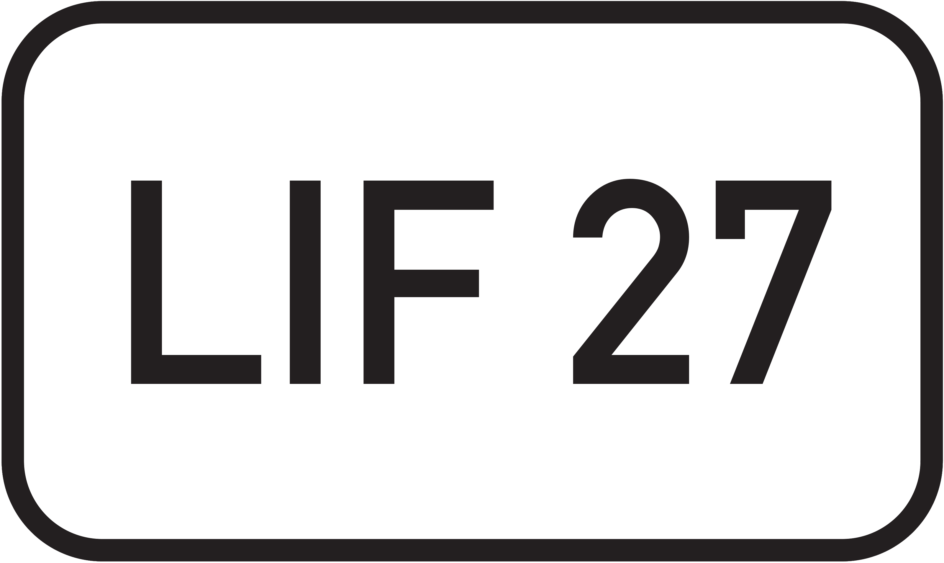 Straßenschild Landesstraße LIF 27