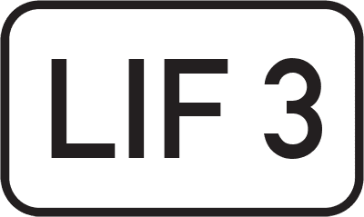 Straßenschild Landesstraße LIF 3