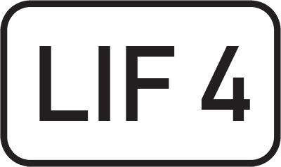Straßenschild Landesstraße LIF 4