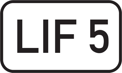 Straßenschild Landesstraße LIF 5